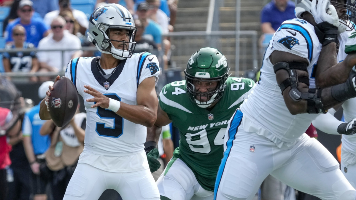 Carolina Panthers quarterback Bryce Young.